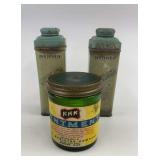 3 Vtg Ointment and Powders Tins