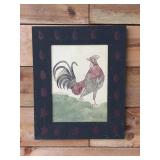 Signed P. Shepardson rooster watercolor