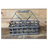 6 slot metal milk bottle carrier