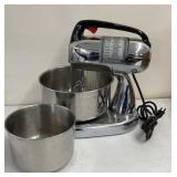 Vintage Dormeyer Stainless Chef Mixer / 2 Bowls