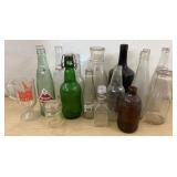Vintage Bottles Lot - Pepsi, Grapette etc