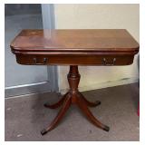 Antique Mahogany Game Table 32 x 16 x 29