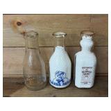 3 dairy milk bottles Andersons, peshtigo etc