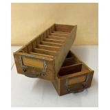 2 Vintage Wooden Drawers 15 x 5 x 3