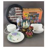 Clock, Puzzle, Snow Globe etc