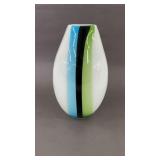 Art Glass Cylinder Vase 10'