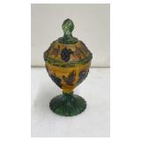 7.5' In Relief Lidded Candy Dish