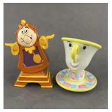 2 Disney Beauty & The Beast Figurines 4'