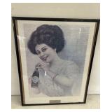Coca Cola 1909 Calendar Girl Print 16 x 20