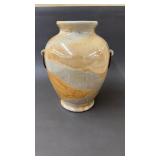 9' Marble Pattern Ceranic Vase with Handles
