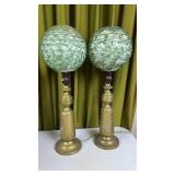 Pair of Mid Century Spaghetti Shade Lamps 24'