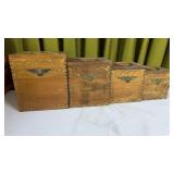 Vintage Wood Canister Set