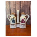 8' pottery oil vinegar set