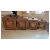 MC wooden canister set