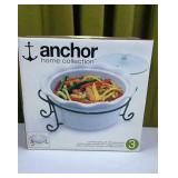 New Anchor Covered Baking Dish & Stand