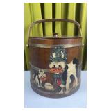 Large Decorated Sugar Firkin Bucket 14 x 14