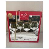 4 New Lenox Holiday Goblets