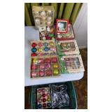 Tote of Vintage Christmas Ornaments