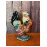 8' royal copley pottery rooster statue
