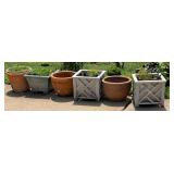 Planters on back edge of Patio