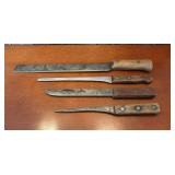 4 butcher knives-Joseph rodgers Sheffield etc