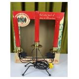 Vintage 3 Light Electric Christmas Candles 12'