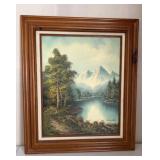 Signed Hamilton Oil on Canvas Landscape 27 x 23
