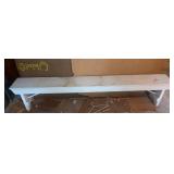 84' primitive wooden bench
