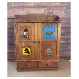 NOS country kitchen spice cabinet with jars