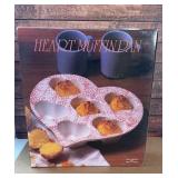 Heart muffin pan sponge pattern