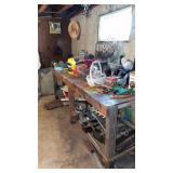 Workbench, contents and the walls
