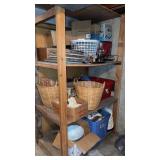 Basement laundry room shelves contents