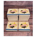 NOS large lot false staff beer coasters