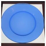 12' cobalt blue glass charger