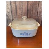 10' corning ware blue cornflower casserole dish