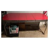 MC chrome red formica top table