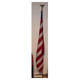 5ft American flag on Pole Eagle finial