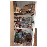 Kitchen pantry contents-glassware, etc.
