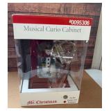 Musical curio cabinet snowman