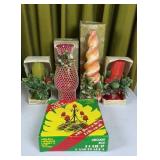 Vintage Christmas Candles Lot