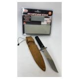 Hunting Knife with Sheath & Sharpening Stone