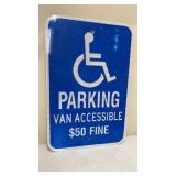 Aluminum Handicap Parking Sign 18 x 12