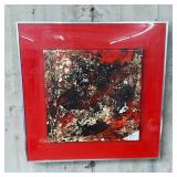 Abstract expressionist signed artwork