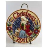 2011 Jim Shore Christmas Plate and Stand 8'