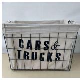 Metal and Cloth Basket 20 x 16 x 14