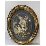 24' Framed Oval Religious Print