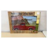 New Glass Cutting Board - Old Truck - 16 x 12