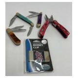 Pocket Knives, Utility Pliers, Money Clip