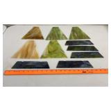 10pc Old Stained Glass