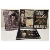 4 New Duck Dynasty Metal Signs 16 x 11